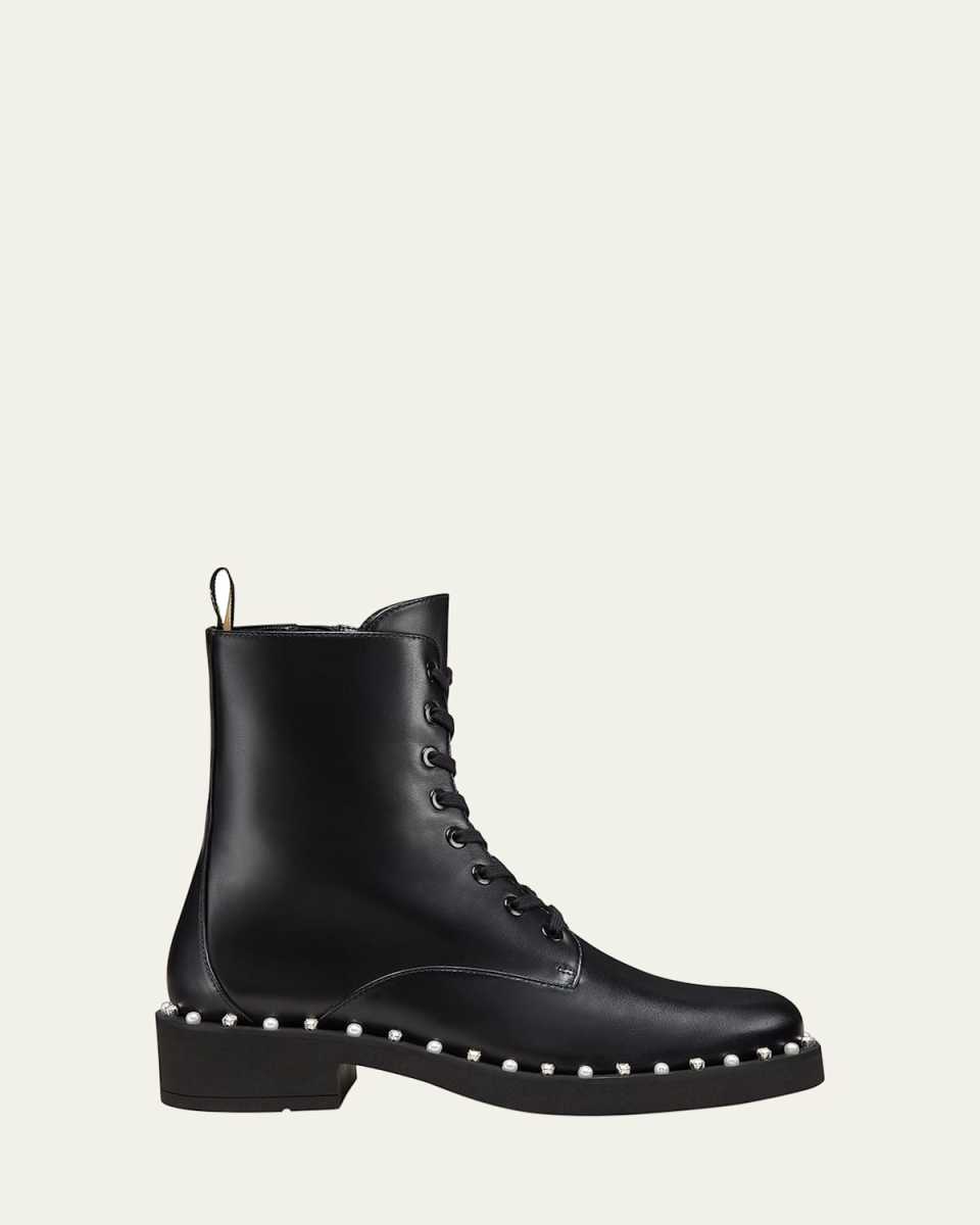 Reverie Leather Lace-Up Booties
